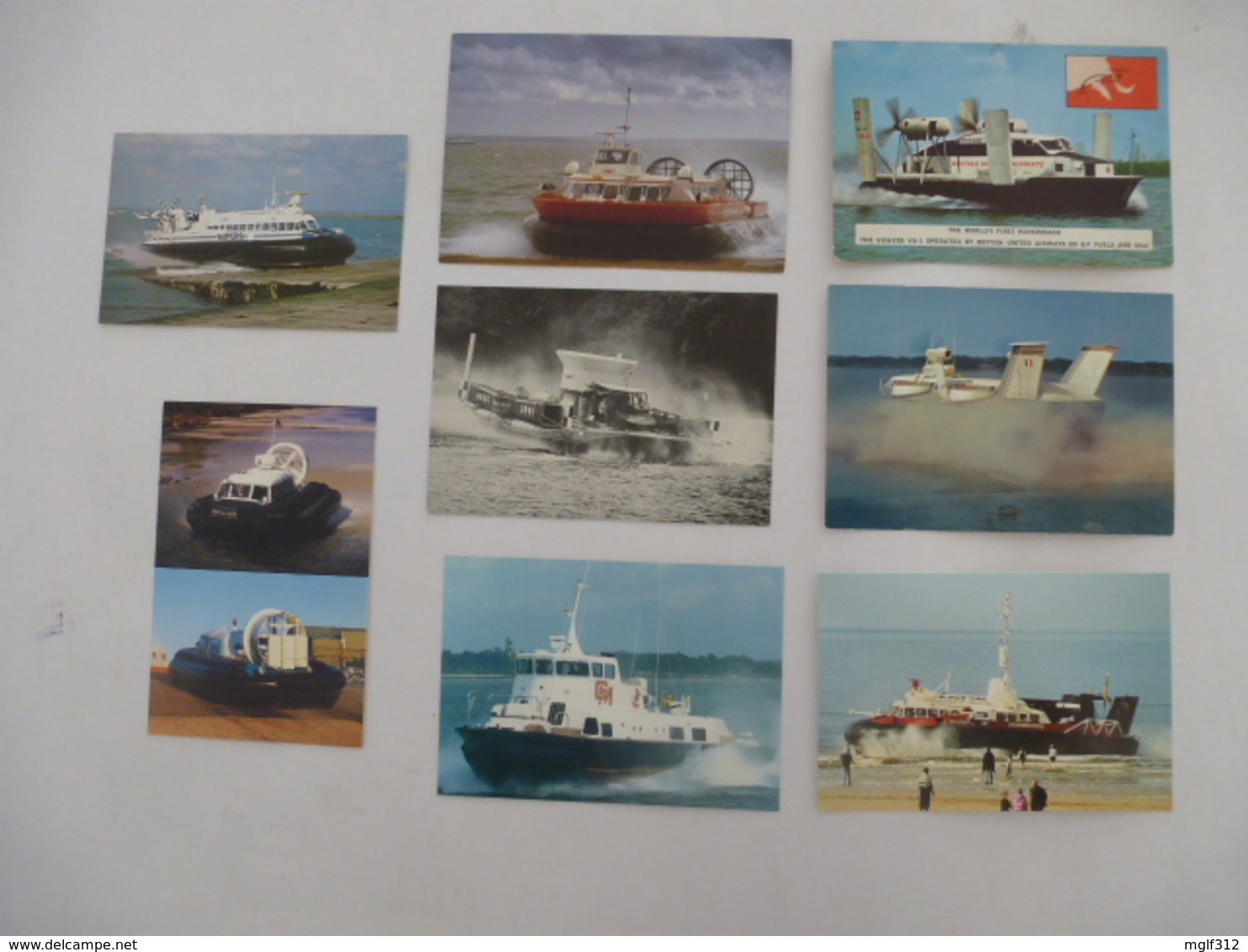 HOVERCRAFT- Divers Modéles Peu Courant  - ANGLETERRE Et FRANCE - LOT 8 CPM - Voir 2 Scans - Hovercrafts