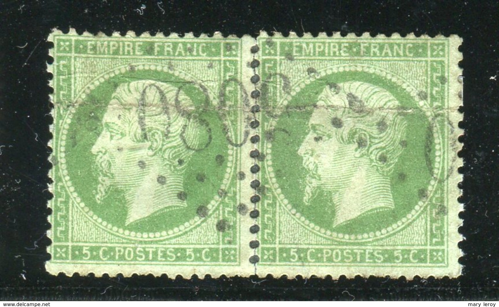 Rare Paire De N° 20 - Cachet GC 5080 ( Bureau Français D'Alexandrie - Egypte ) - 1862 Napoleone III