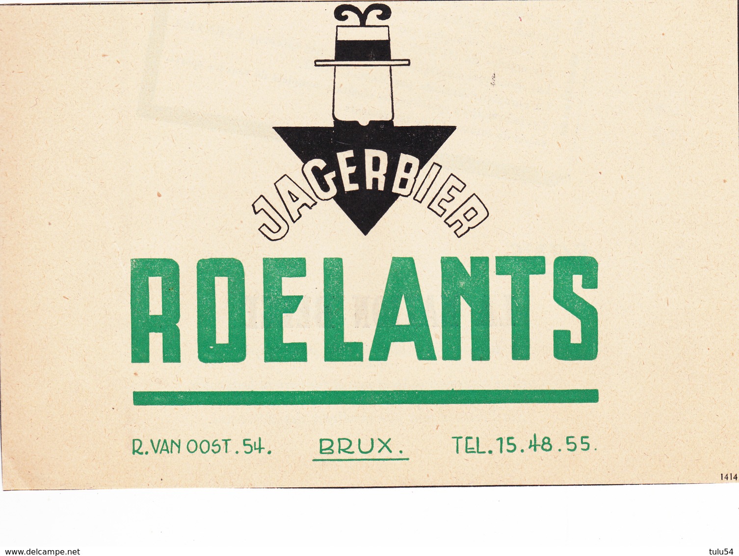 Brasserie Roelants à Schaerbeek - Publicités