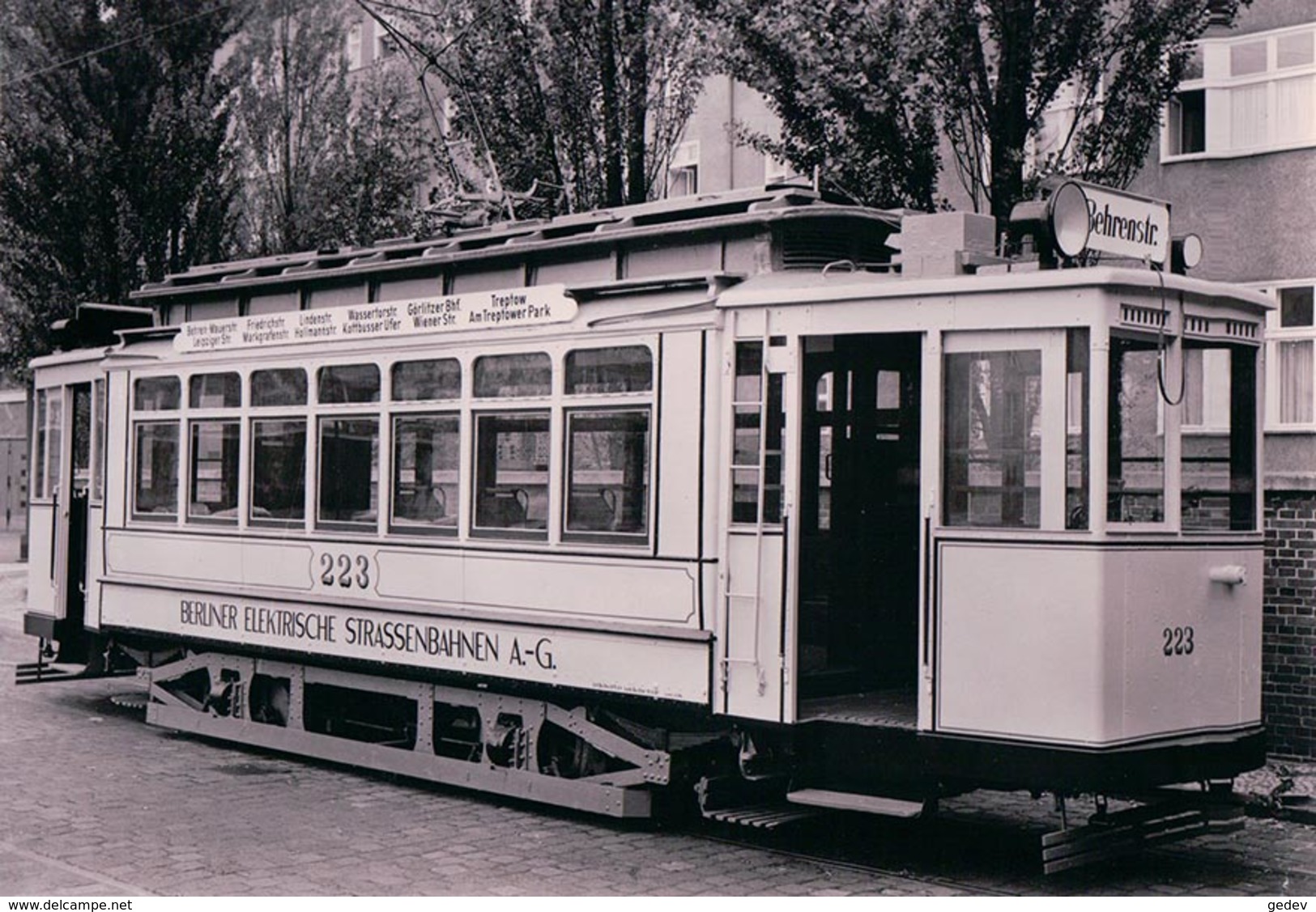 Allemagne, Berliner Verkehrsmittel, Strassenbahn, Behrenstrasse, Retirage (BVG 88) 10x15 - Strassenbahnen