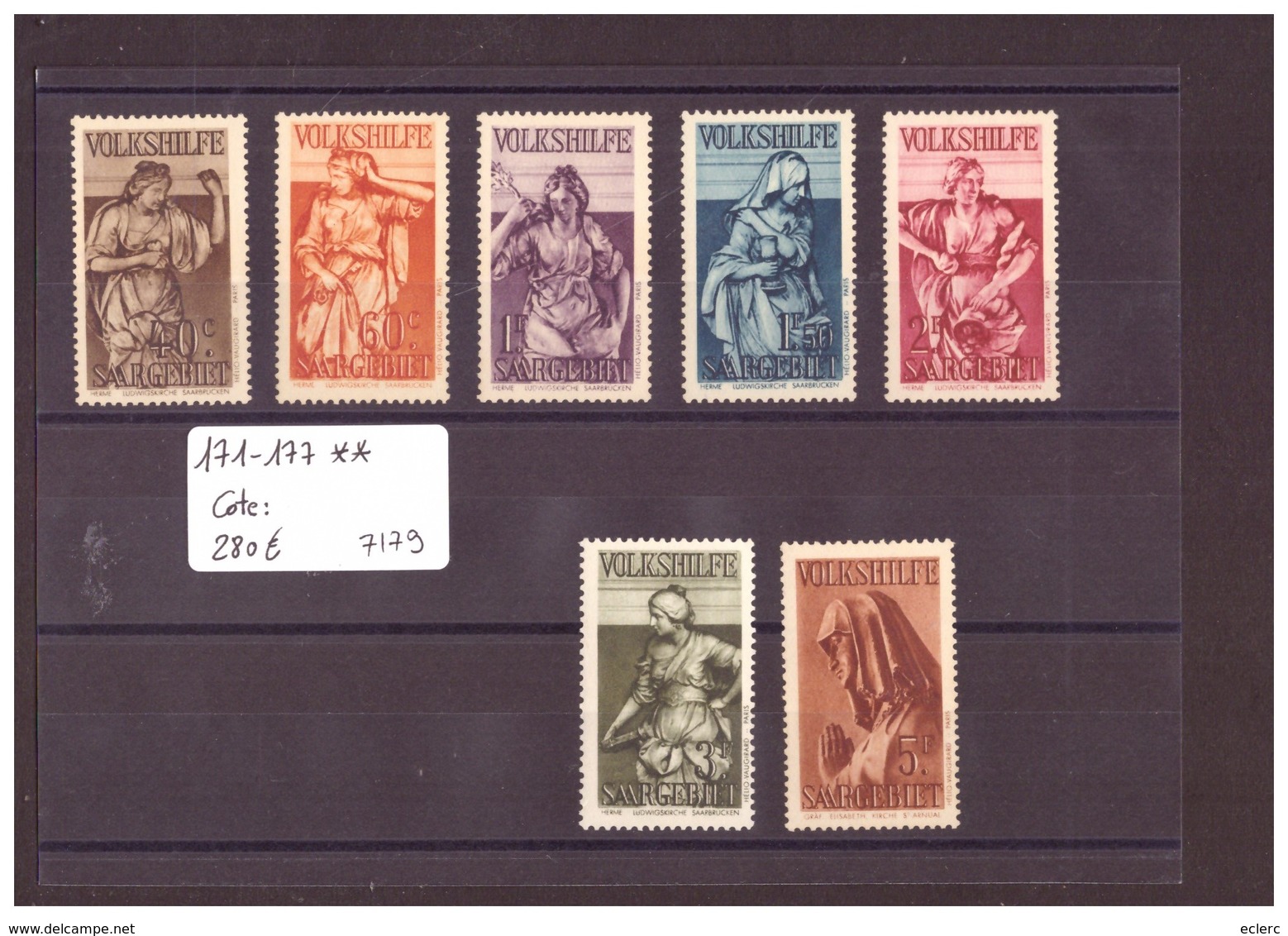SAARGEBIET - No Michel 171-177 **  ( MNH / SANS CHARNIERE ) COTE: 280 € à10% COTE!! - WARNING:!!NO PAYPAL! - Unused Stamps