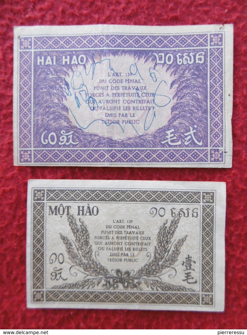 BILLETS GOUVERNEMENT GENERAL DE L INDOCHINE 10 & 20 CENTS SERIE - Indochine