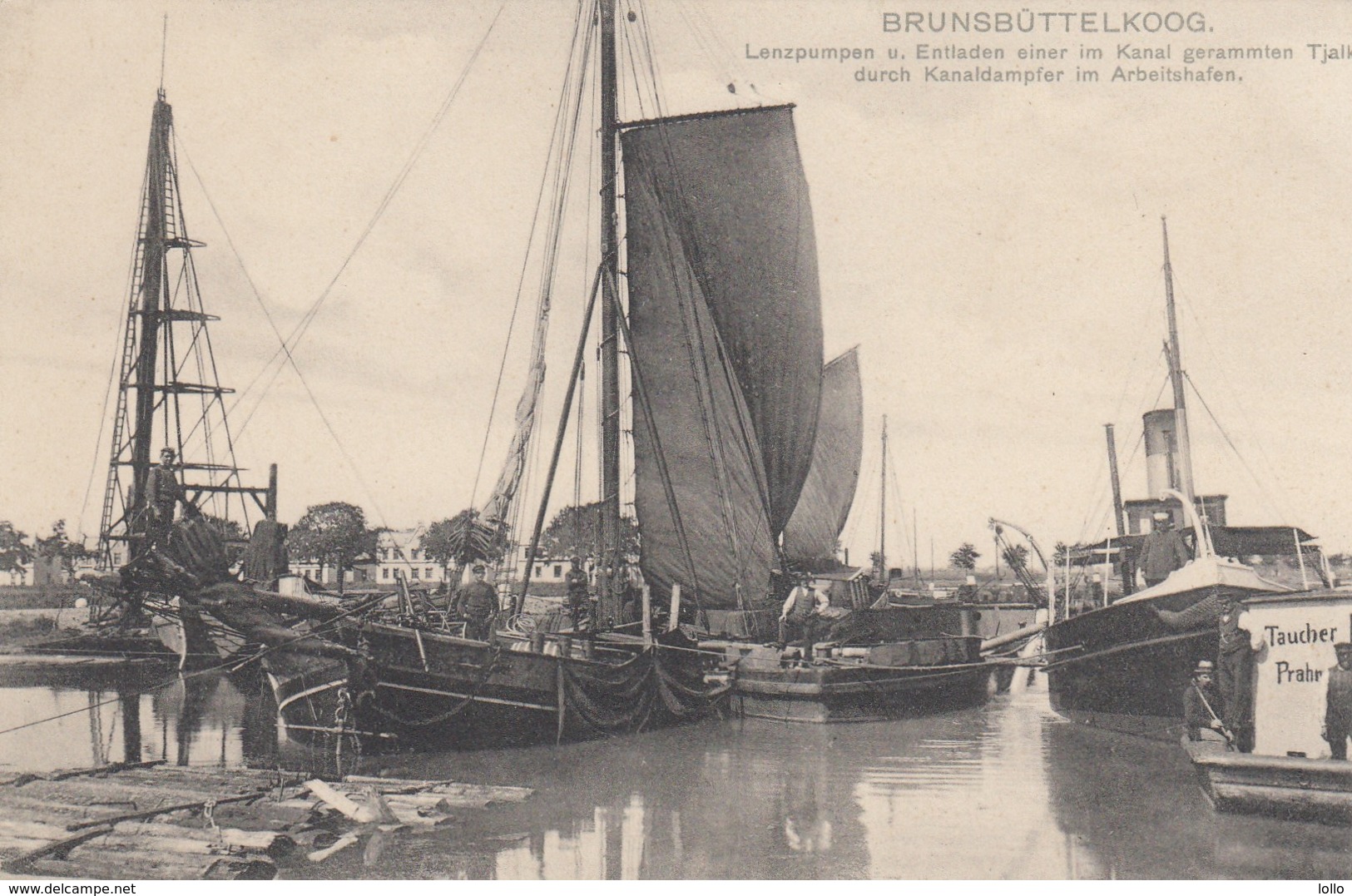Germania -Deutschland - Schleswig - Holstein - Brunsbutter  - Brunsbuttelkoog -  Old Postcard - Brunsbuettel