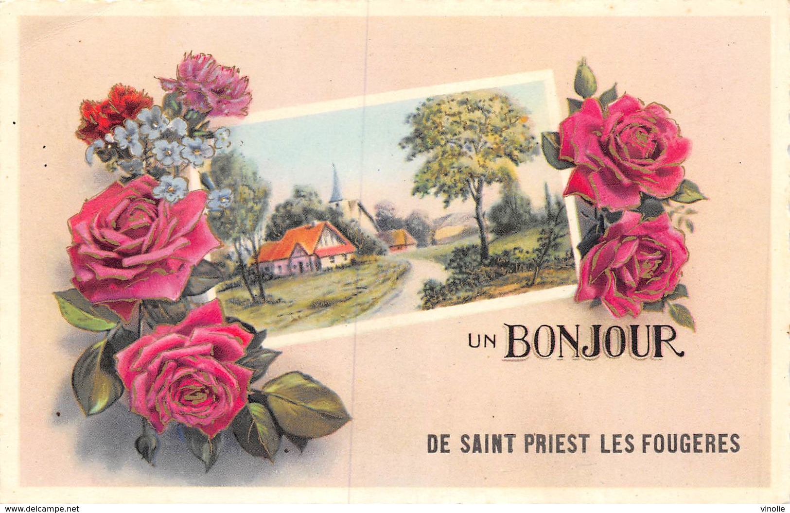 20-2262 : UN BONJOUR DE SAINT-PRIEST LES FOUGERES - Autres & Non Classés