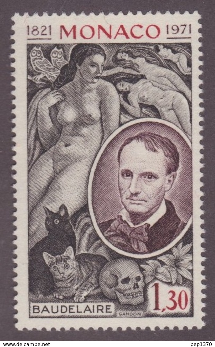 MONACO 1972 - 150 ANIVERSARIO DE BAUDELAIRE - LITERATURA - YVERT Nº 867 - Unused Stamps