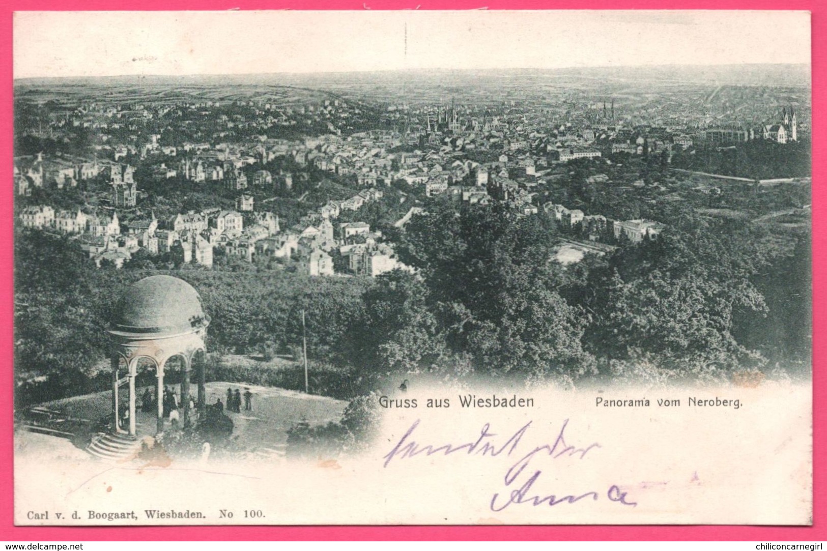 Gruß - Gruss Aus Wiesbaden - Panorama Vom Neroberg - Edit. CARL V. D. BOOGAART - 1902 - Wiesbaden