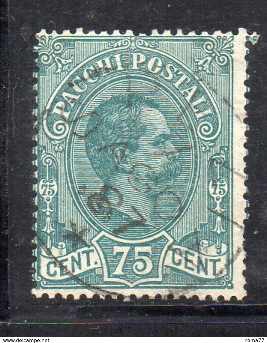 T1084 - REGNO 1884 , Sassone Pacchi Postali N. 4  Usato  (M2200). - Postal Parcels