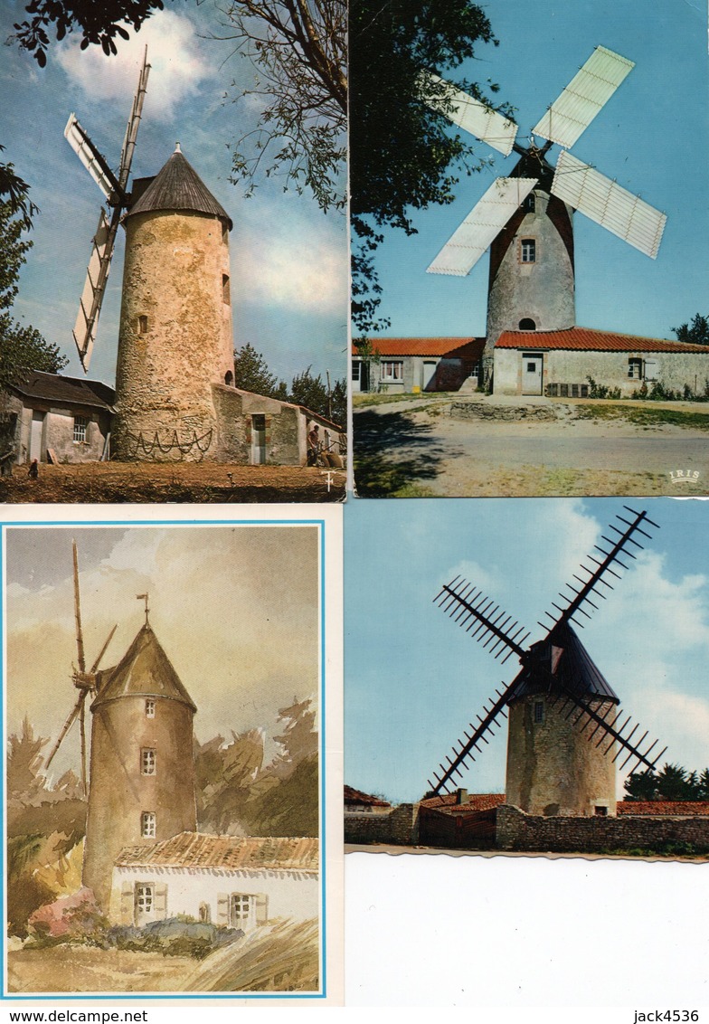 Lot De 7 Cartes Postales Modernes - " Moulins à Vent " - 2 Scan. - 5 - 99 Cartes