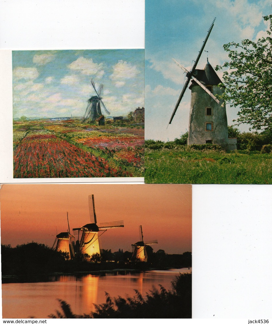 Lot De 7 Cartes Postales Modernes - " Moulins à Vent " - 2 Scan. - 5 - 99 Postcards