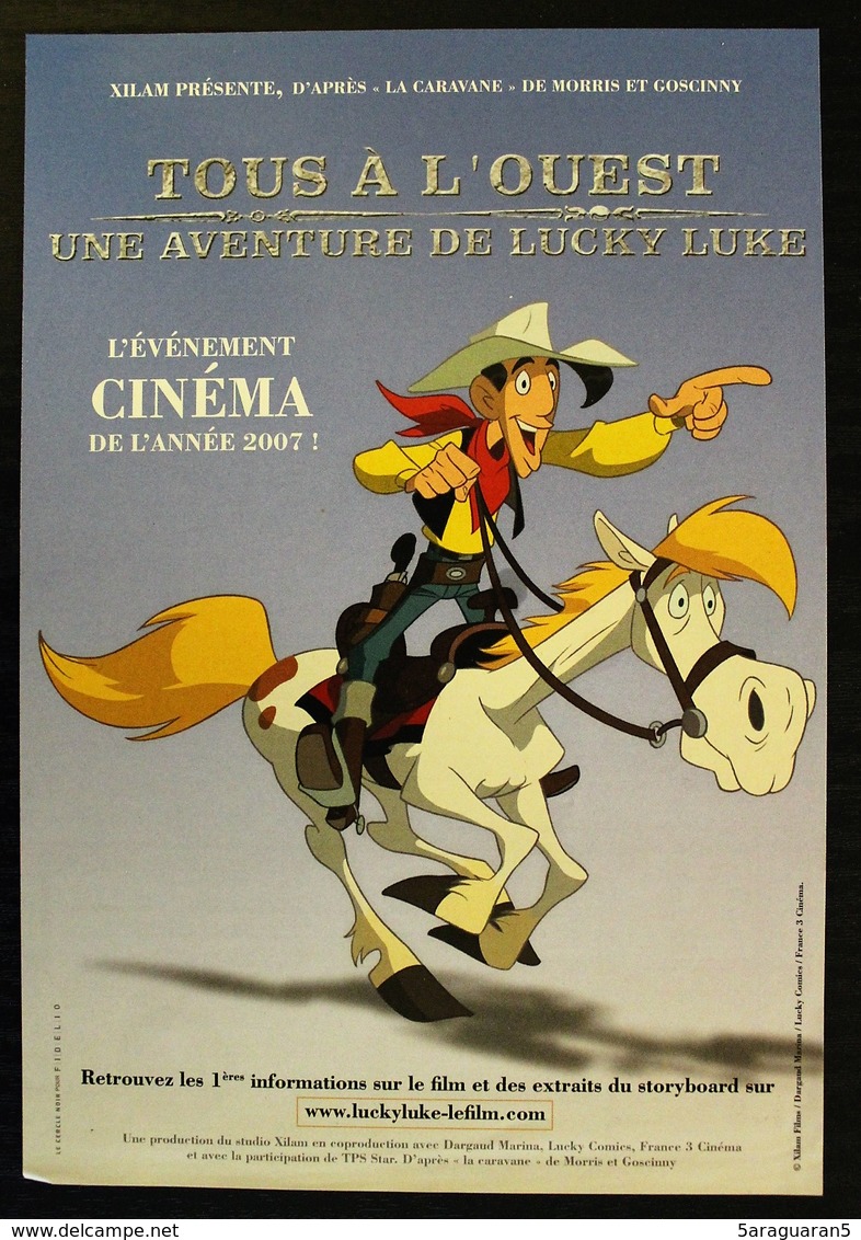 MORRIS - Tract Publicitaire Pour LUCKY LUKE - Tous à L'ouest - Affiches & Offsets