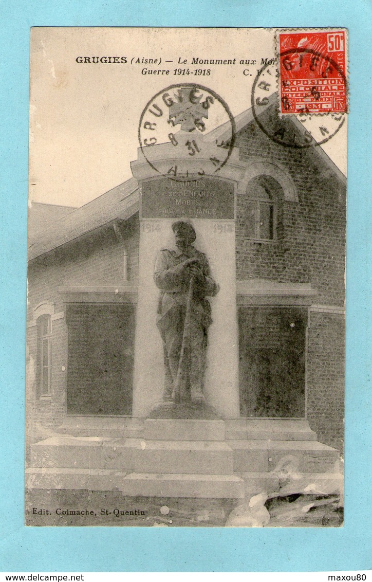 GRUGIES - Le Monument Aux Morts - Guerre 1914-1918. - - Grugies