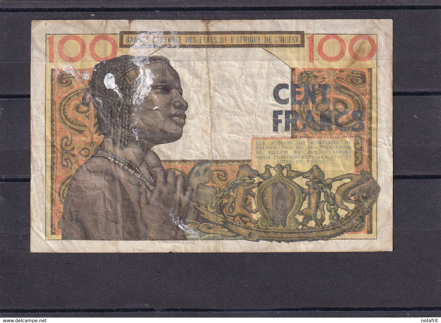 AOF French West Africa 100 Fr  ND  No Country Letter - Stati Dell'Africa Occidentale