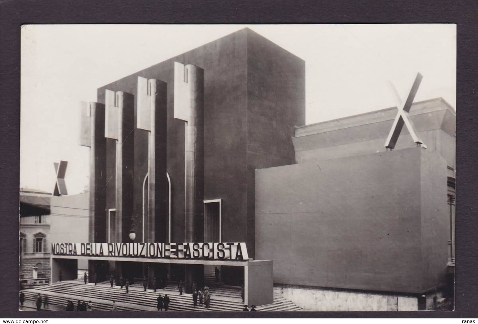 CPSM Italie Italia Rome Roma Mussolini Exposition Fasciste Politique Non Circulé Photo LUCE - Tentoonstellingen