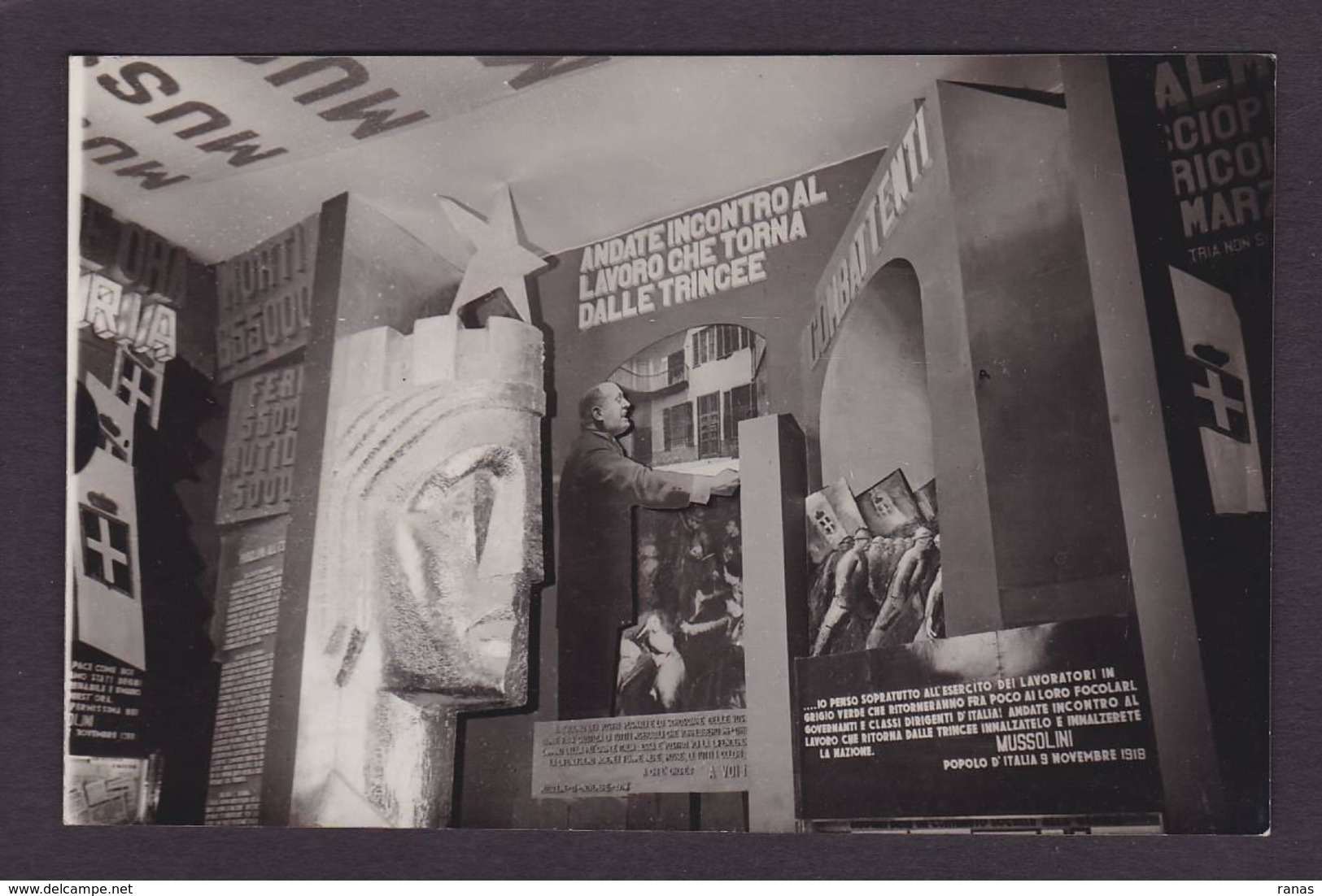 CPSM Italie Italia Rome Roma Mussolini Exposition Fasciste Politique Non Circulé Photo LUCE - Mostre, Esposizioni