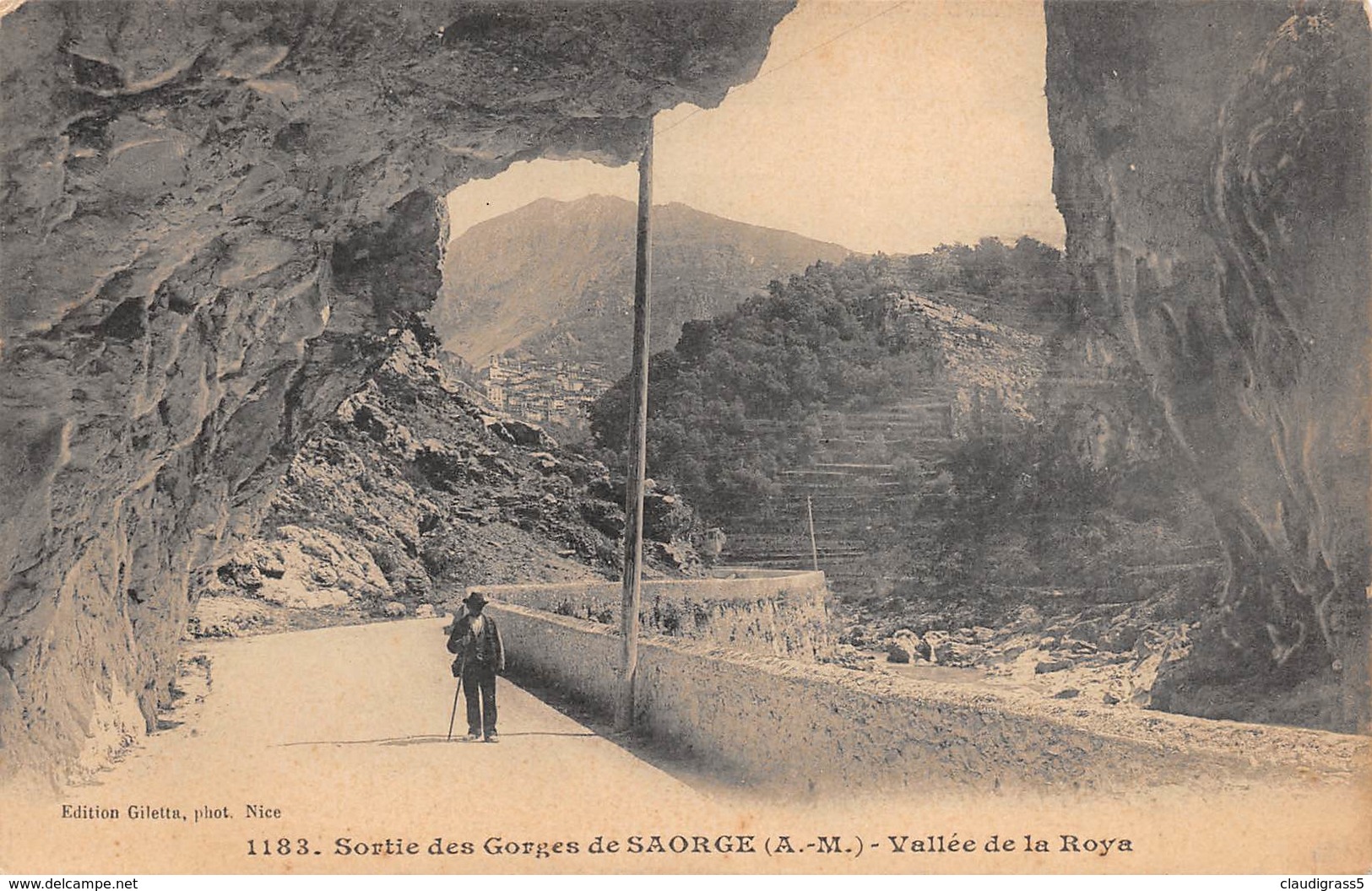 1048"SAORGE  (A. M ) VALLE DE LA  ROJA " ANIMATA CARTOL ORIGINALE - Altri & Non Classificati