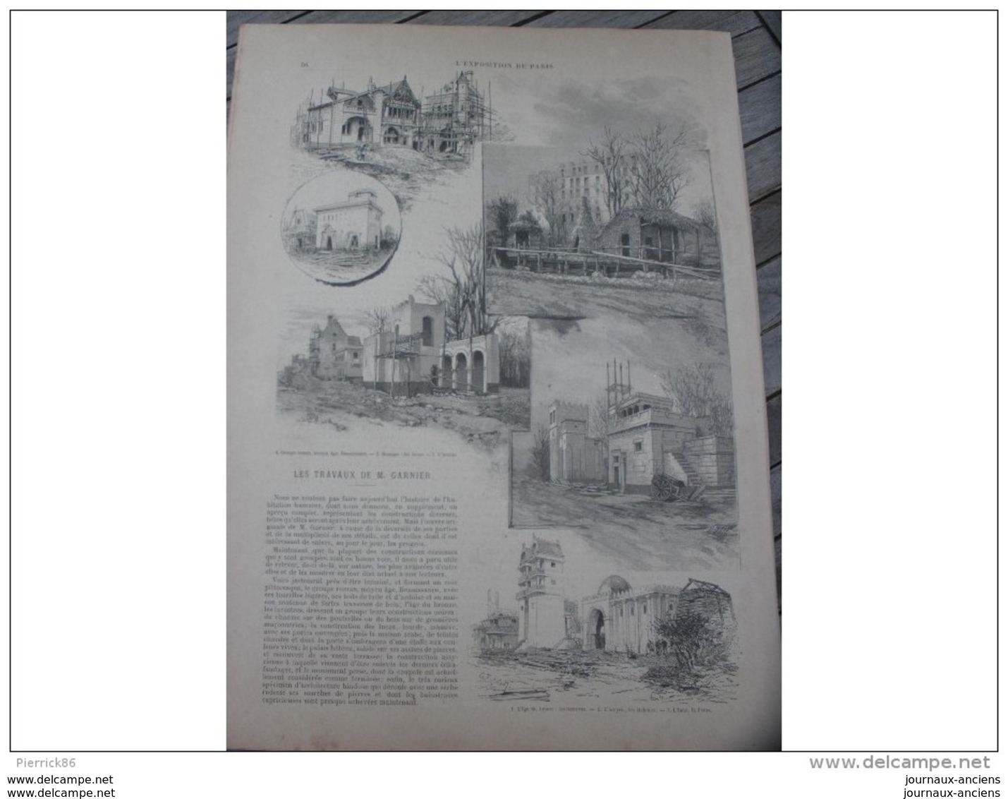 1889 LES TRAVAUX DE M. GARNIER / TOUR EIFFEL COMPAREE MONUMENTS DU MONDE / GALERIE DES MACHINES / L'EXPOSITION DE PARIS - 1850 - 1899