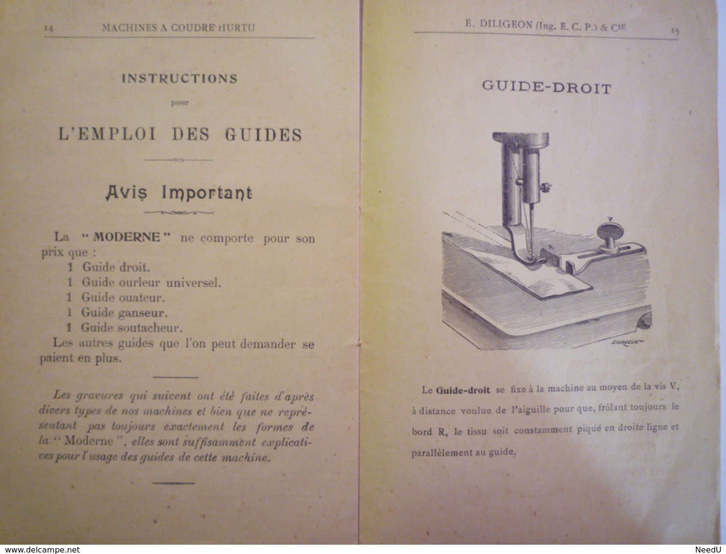 GP 2020 - 2353  BROCHURE PUB  " Machine à COUDRE LA MODERNE "   24 Pages  XXX - Reclame