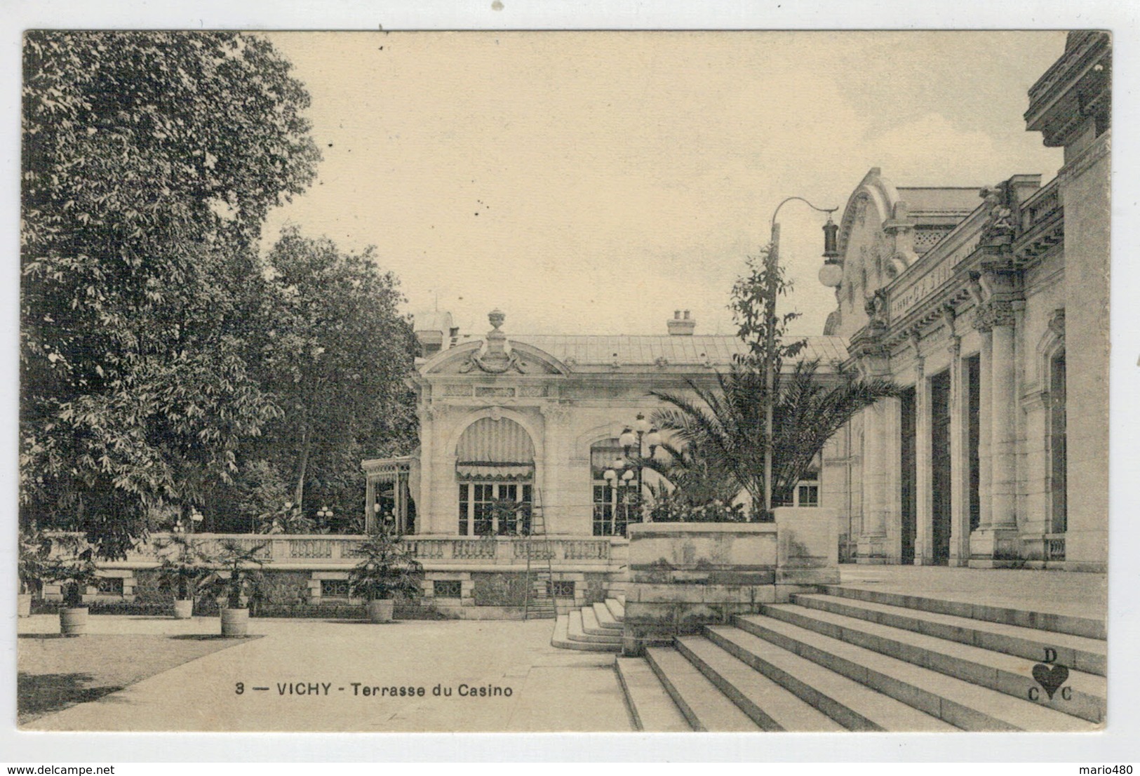 C. P.  PICCOLA     VICHY    TERRASSE   DU  CASINO      2  SCAN  (VIAGGIATA) - Vichy