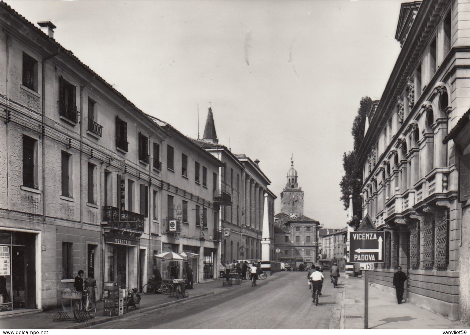 CASTELFRANCO VENETO-TREVISO-INSEGNA BIRRA =PRINZ BRAU=BORGO TREVISO-CARTOLINA VERA  FOTO-VIAGGIATA IL 20-7-1966 - Treviso