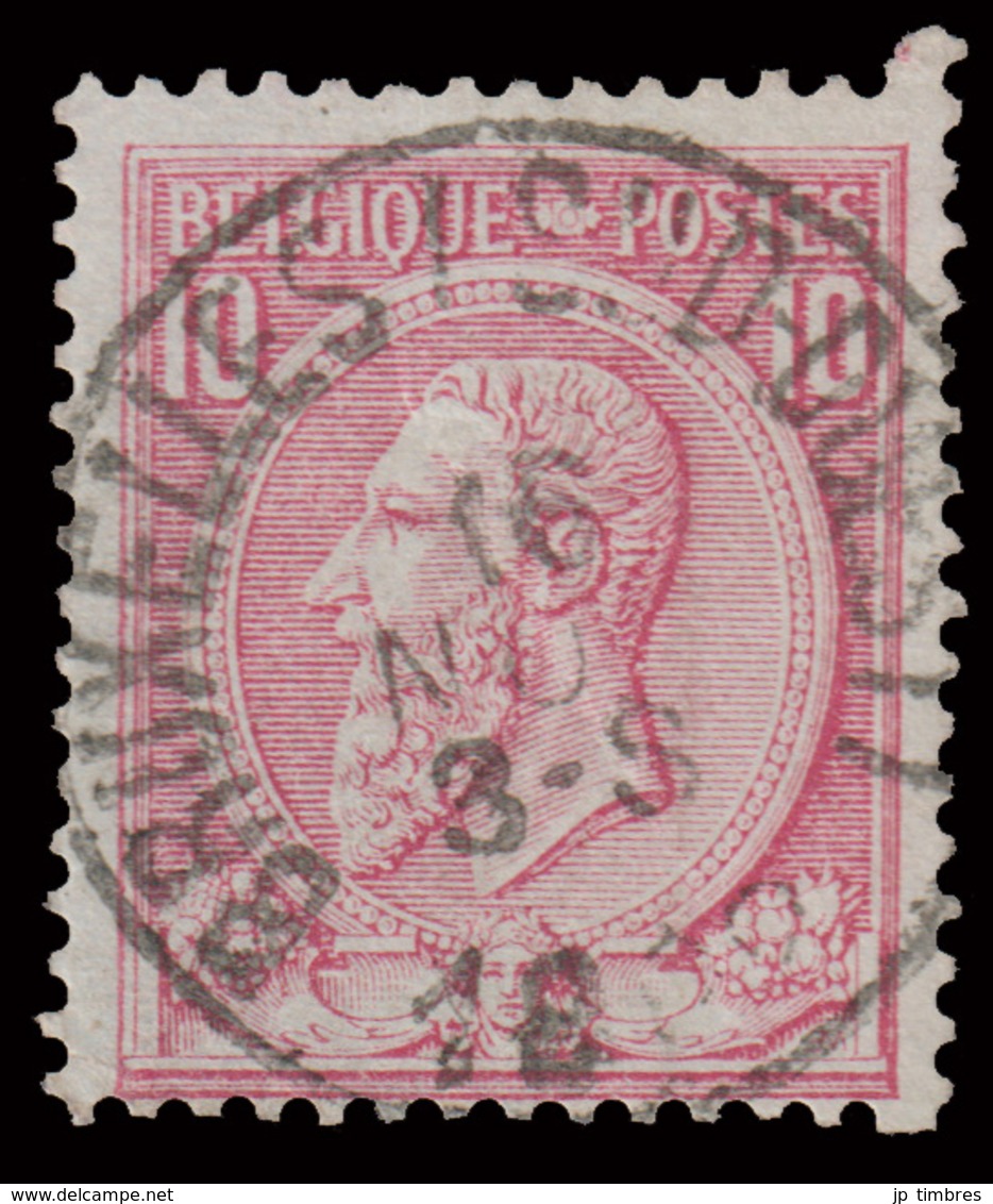 COB N° 46 - Ambulant - Oblitération "CONCOURS" - BRUXELLES SUD-OUEST - 1884-1891 Leopold II.