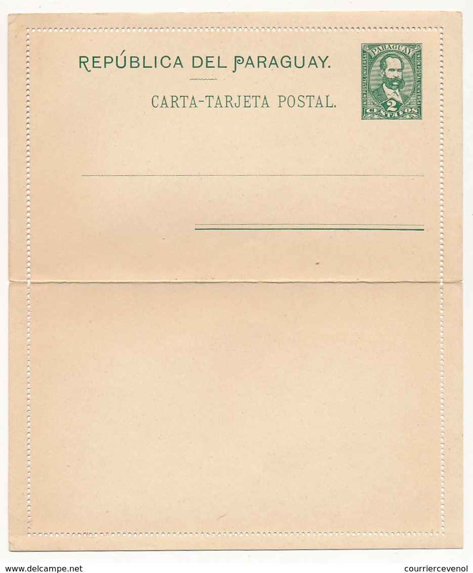 PARAGUAY - Entier Postal - Carte Lettre 2 Centavos Vert - Paraguay