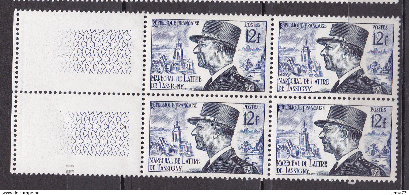 N° 982 Maréchal De Latre De Tassigny: Beau Bloc De  Timbres Neuf Impeccable - Neufs