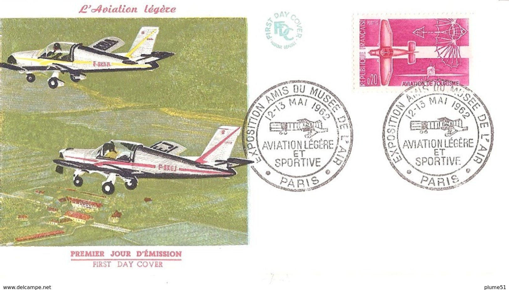 France PARIS Enveloppe Fdc 1er Jour 1962 Exposition Amis Du Musée De L'Air Aviation Légère Et Sportive - 894 - 1961-....