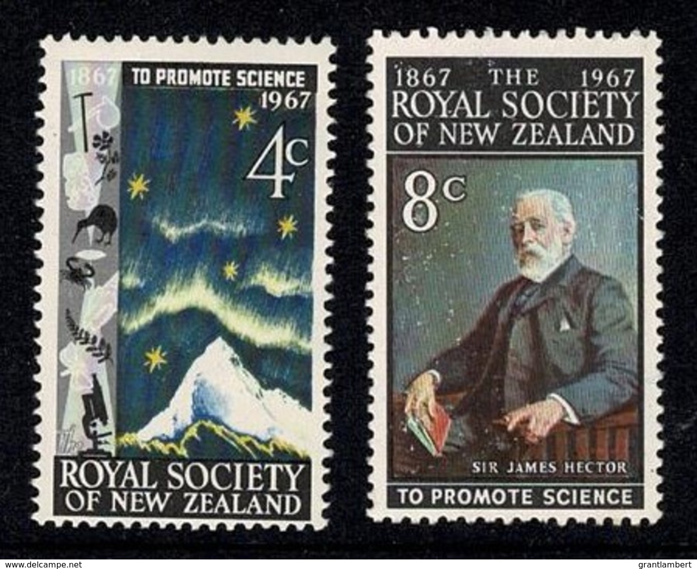 New Zealand 1967 Royal Society Set Of 2 MNH - - - Unused Stamps