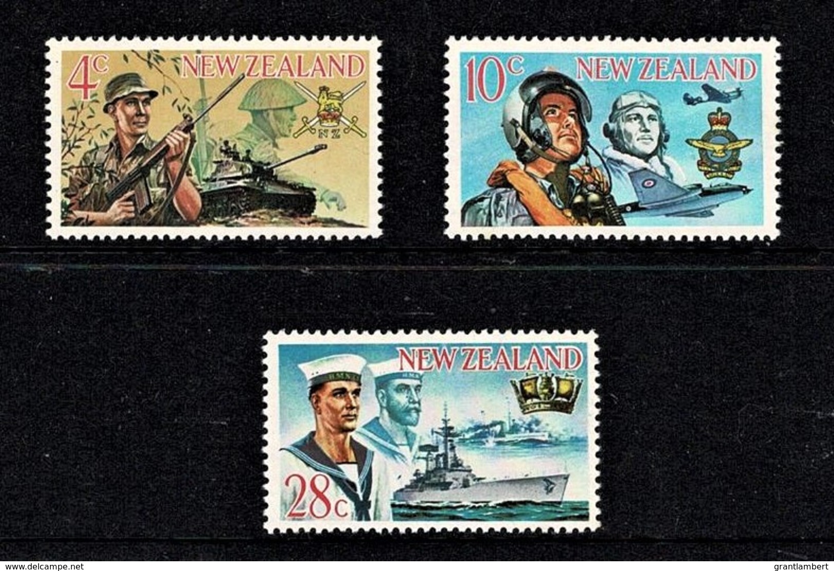 New Zealand 1968 Armed Services Set Of 3 MNH - Unused Stamps