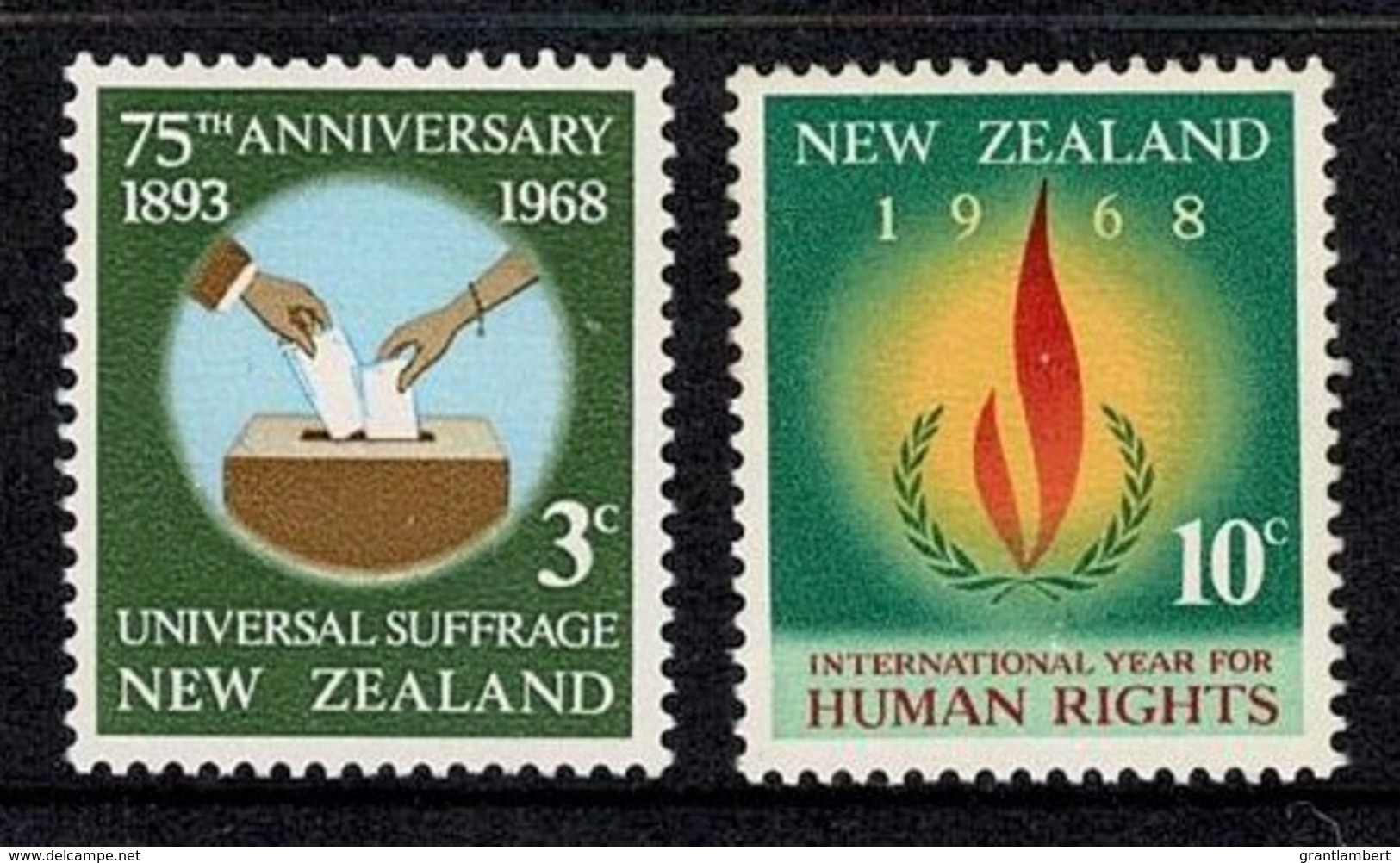 New Zealand 1968 Universal Suffrage & Human Rights MNH - Unused Stamps