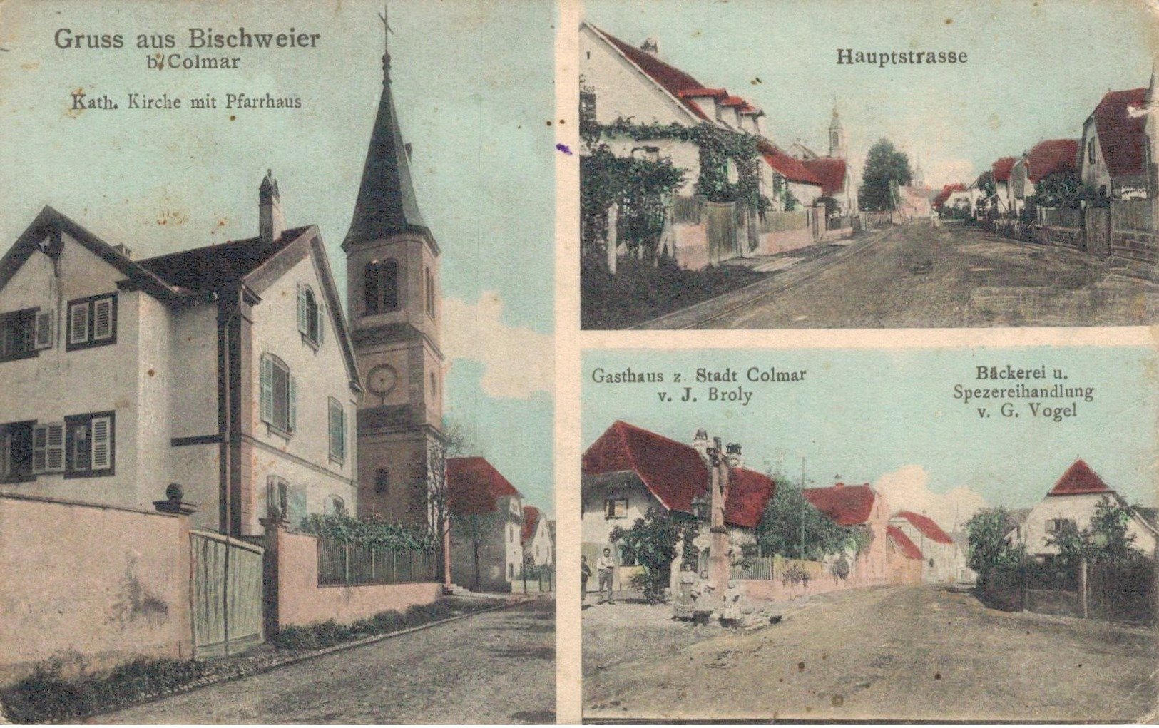 Gruß Aus Bischweier Bischwihr Arrondissement Colmar-Ribeauvillé, 1914 - Colmar