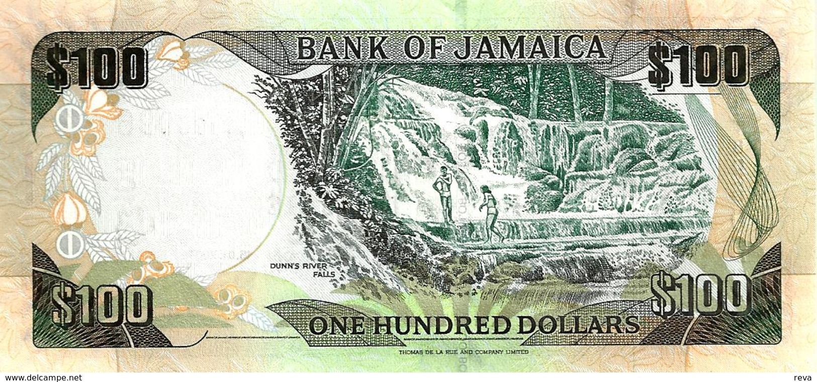 JAMAICA $100 BLACK MAN FRONT & WATERFALL LANDSCAPE BACK SIG. 13 DATED 15-01-2009 UNC P?  RAD DESCRIPTION!! - Jamaica