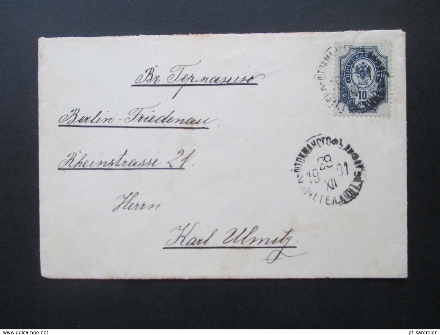 Russland 1901 Brief Nach Berlin Friedenau Gesendet über Den Jahreswechsel 29.12.1901 - Ak Stempel 13.1.1902 - Briefe U. Dokumente