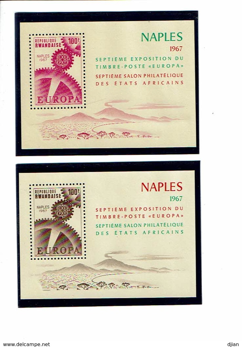 RWANDA  2 BLOCS EUROPA Neufs ** 1967 N° 8 Et 9 - Neufs