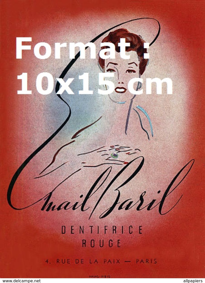 Reproduction D'une Photographie Ancienne D'une Affiche Publicitaire Email Baril Dentifrice Rouge Paris En 1943 - Autres & Non Classés