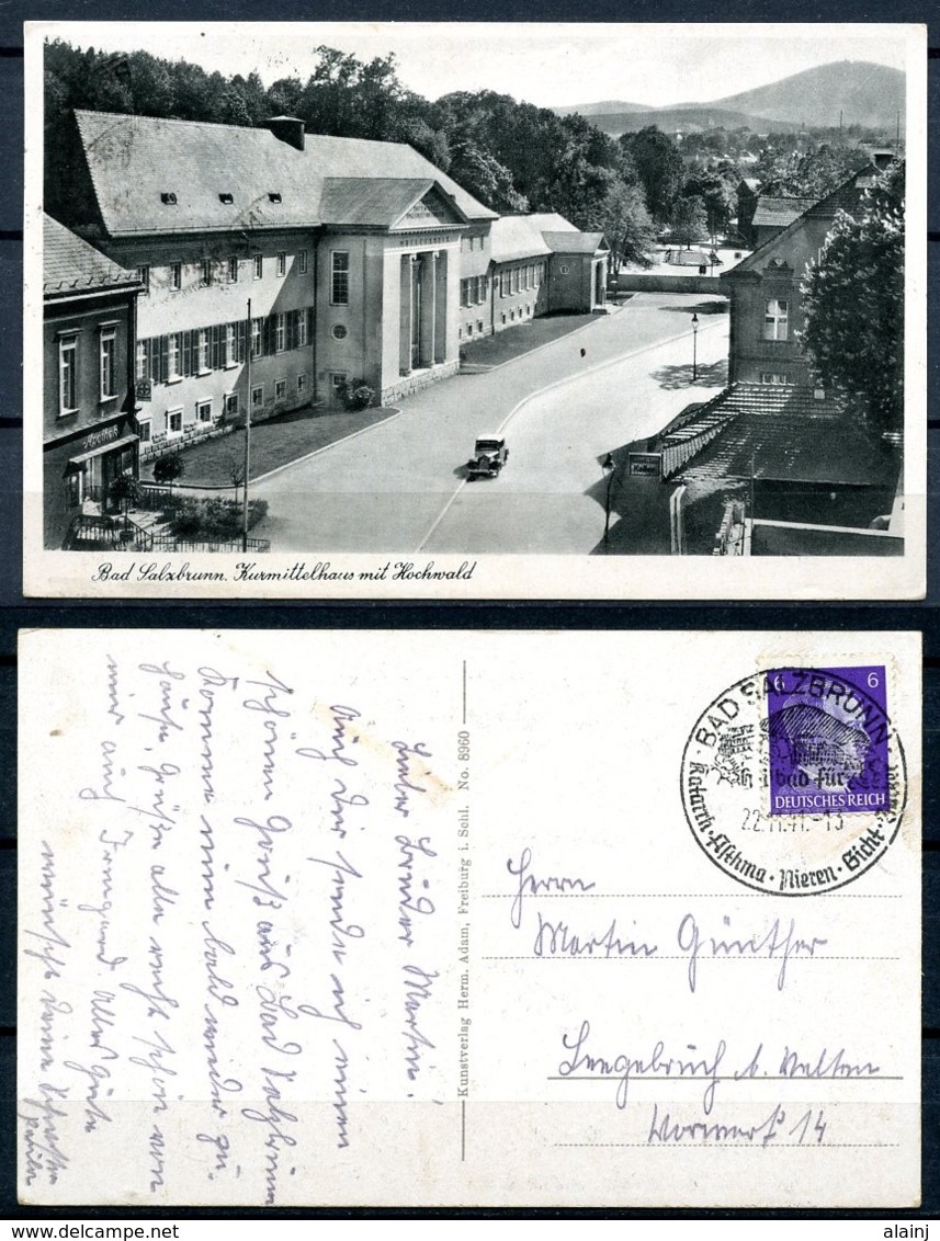 CP  --  Bad Salzbrunn  --  Kurmittelhaus Mit Hochwald  --  1941 - Schlesien
