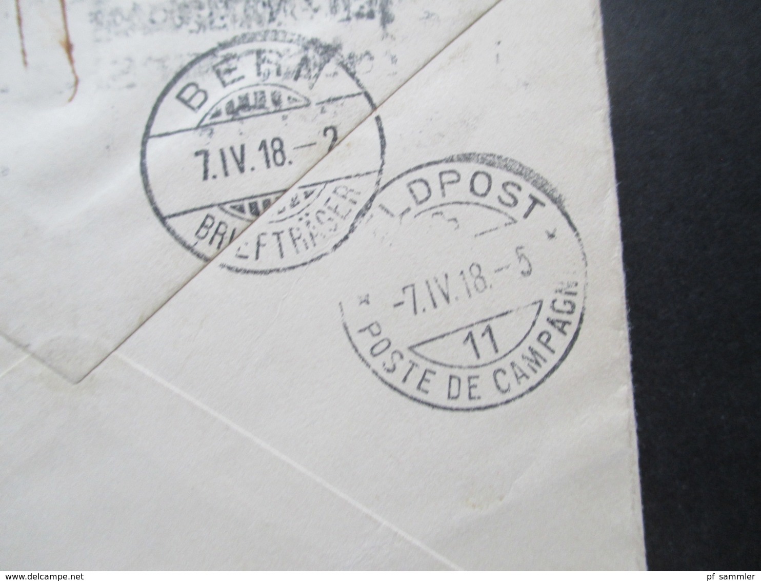 GB 1918 Beleg An Das POW Bureau In Bern Zensurbeleg Roter Ovaler Stempel War Office Postal Censor Und Schweiz Feldpost - Briefe U. Dokumente