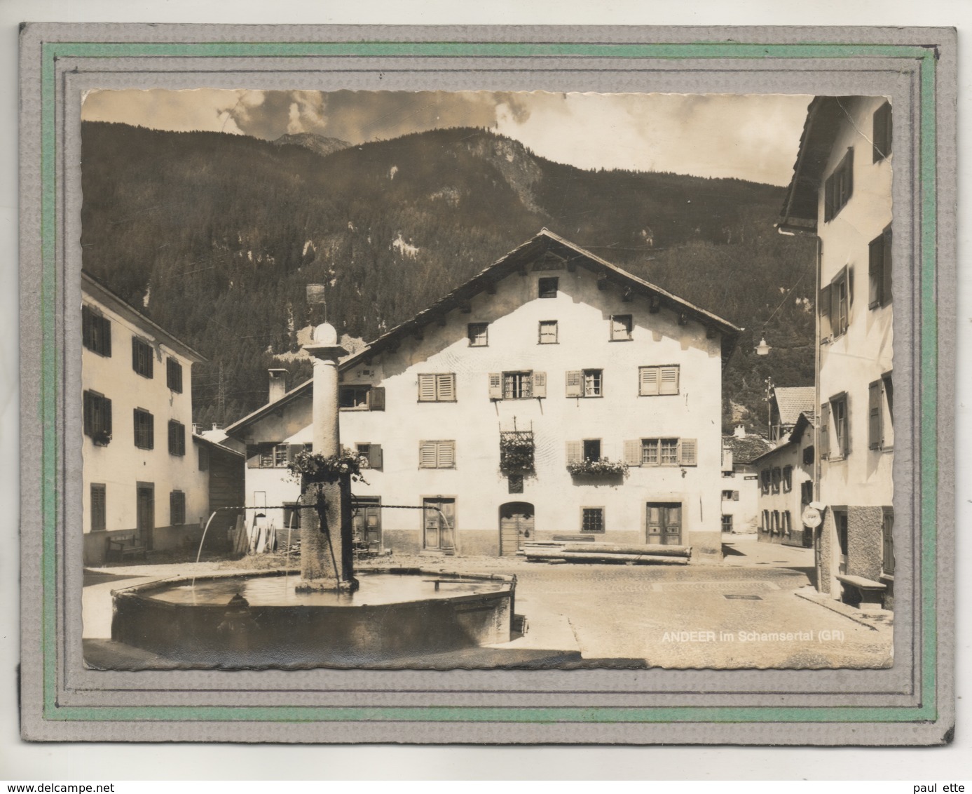 CPSM Dentelée - (Suisse-GR Grisons) - ANDEER - Blick Zum Brunnen Platz In 1967 - Im Schamsertal - Andeer