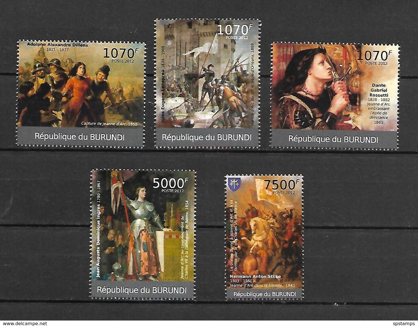 Burundi 2012 Art - Paintings - Jeanne D' Arc MNH - Altri & Non Classificati