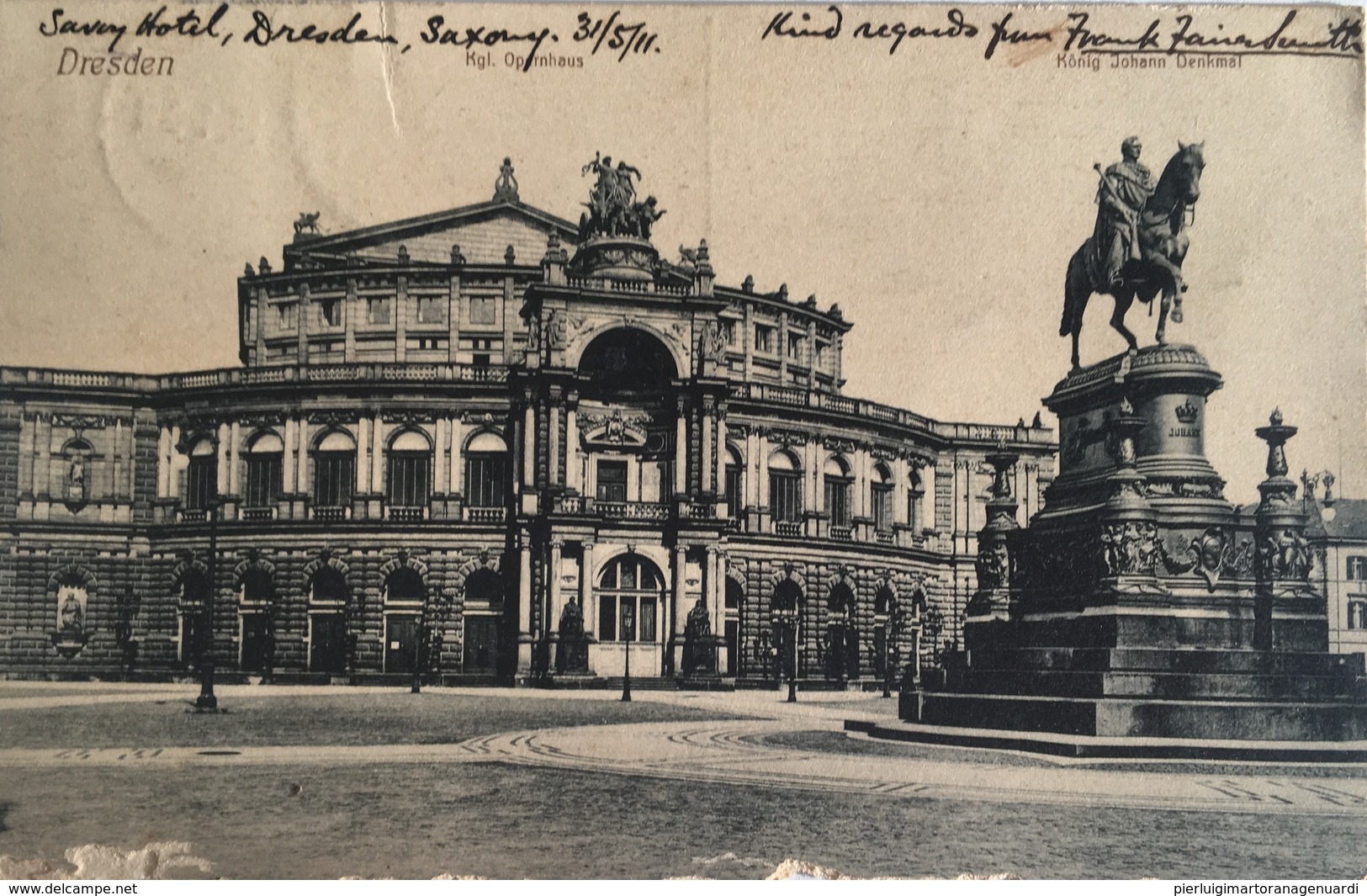 Dresda 06 - Dresden - Konig Johan Denkmal 1911 - Dresden