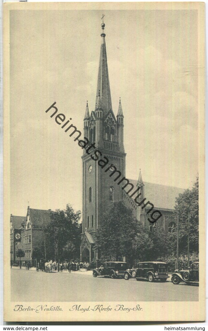 Berlin-Neukölln - Magdalenen Kirche - Berg-Straße - Verlag J. Goldiner Berlin 1940 - Neukoelln