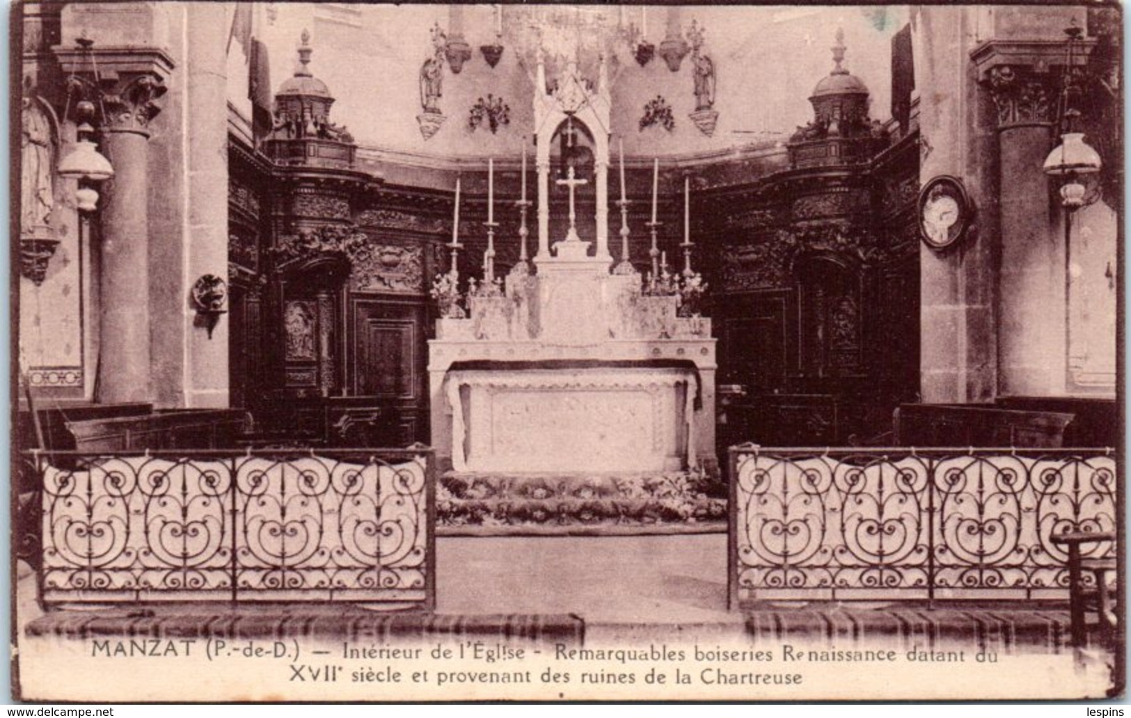 63 - MANZAT -- Intérieur De L'Eglise - Manzat