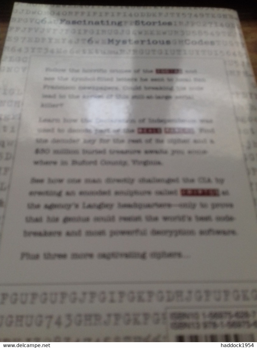 The Six Unsolved Ciphers RICHARD BELFIELD Ulysses Press 2007 - British Army