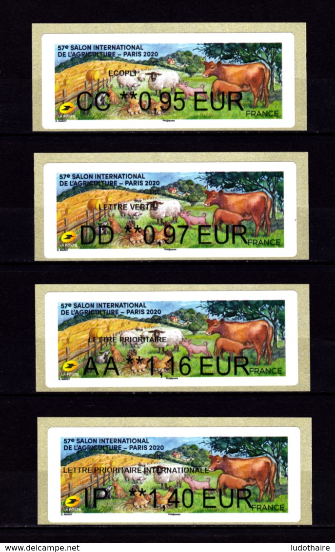 Atm-Lisa / Brother / Lot 0.95, 0.97, 1.16 Et 1.40 € Salon De L'agriculture 2020 - 2010-... Illustrated Franking Labels