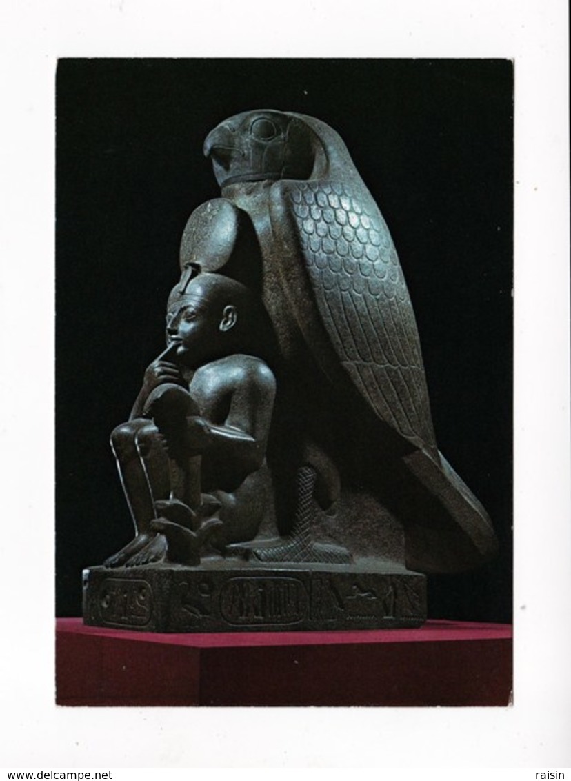 Egypte Musée Du Caire Le Dieu Faucon Houroun Protégeant Ramsès II Enfant XIXe Dynastie Tanis  Exposition Paris 1976 BE - Museos