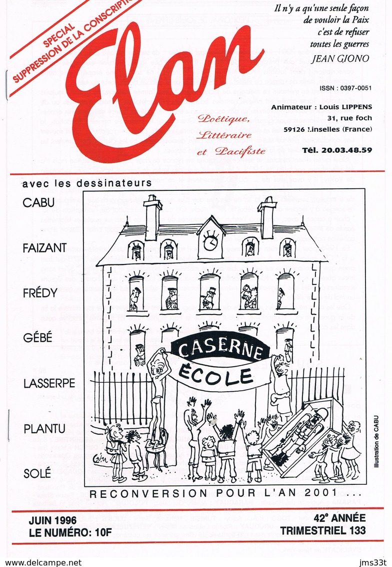 Revue Elan (lot De 3) - Illustrations De Cabu - Plantu - Charb... - Auteurs Français