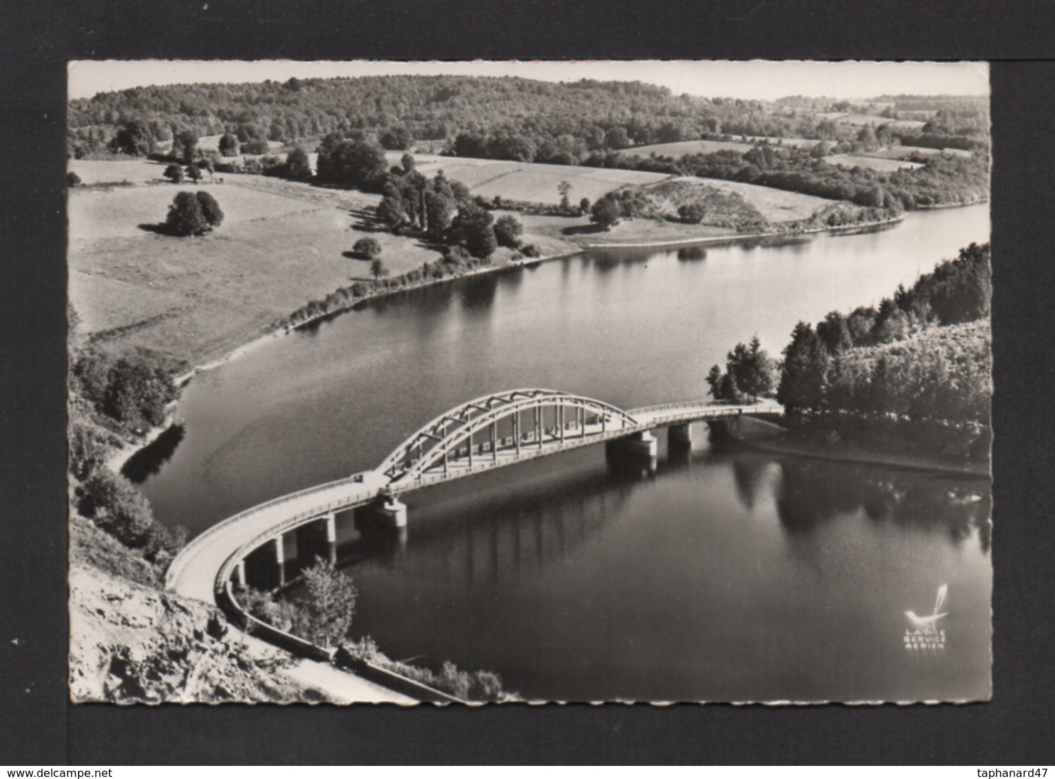 CPSM Gf . En Avion Au Dessus De... CHALUS-le-MARCHEIX 23 . Pont De Chauvernes-Neyre Sur Le Thaurion . - Autres & Non Classés