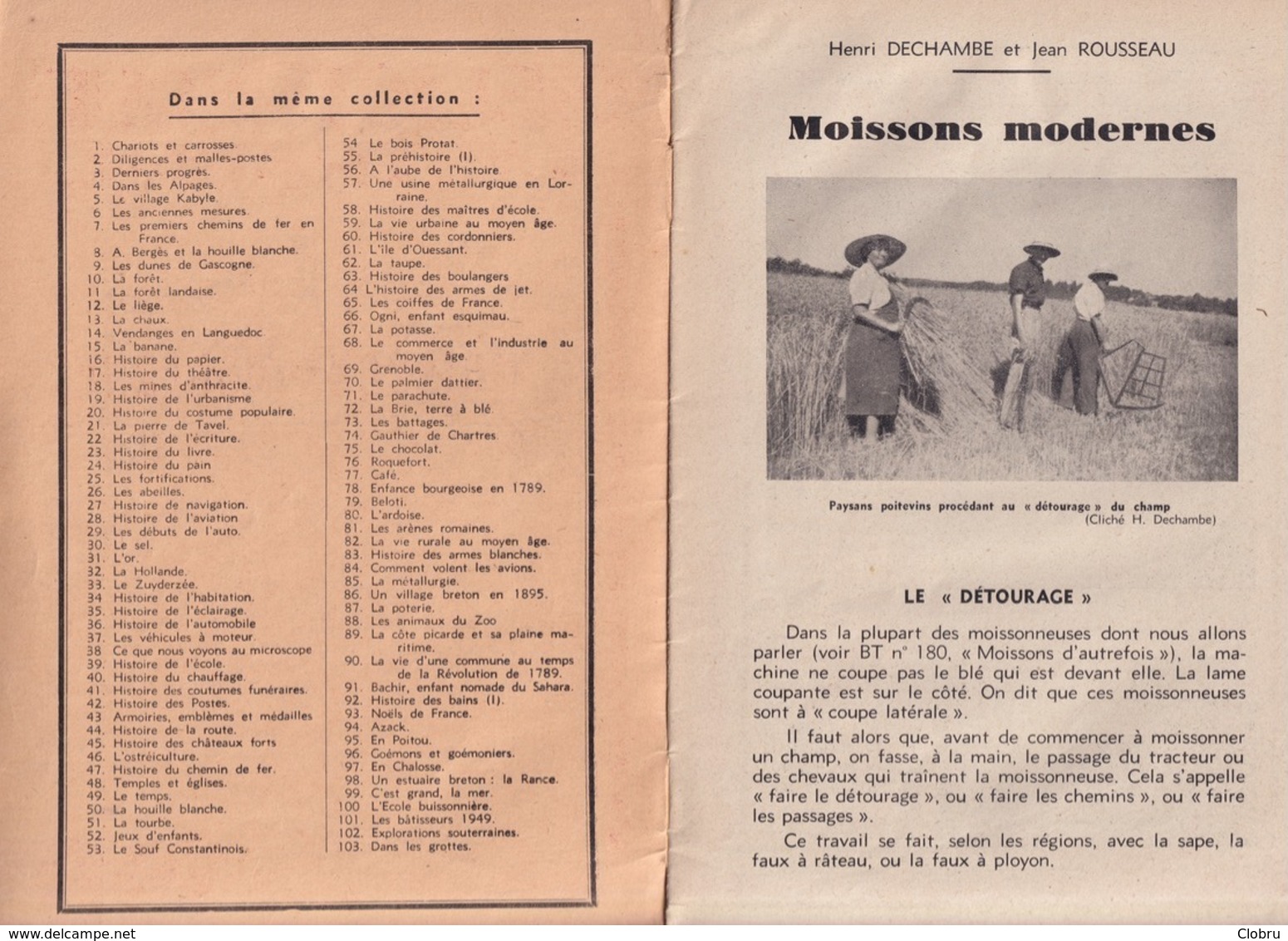 Bibliothèque De Travail, N° 190, Moissons Modernes 1952 - 6-12 Ans