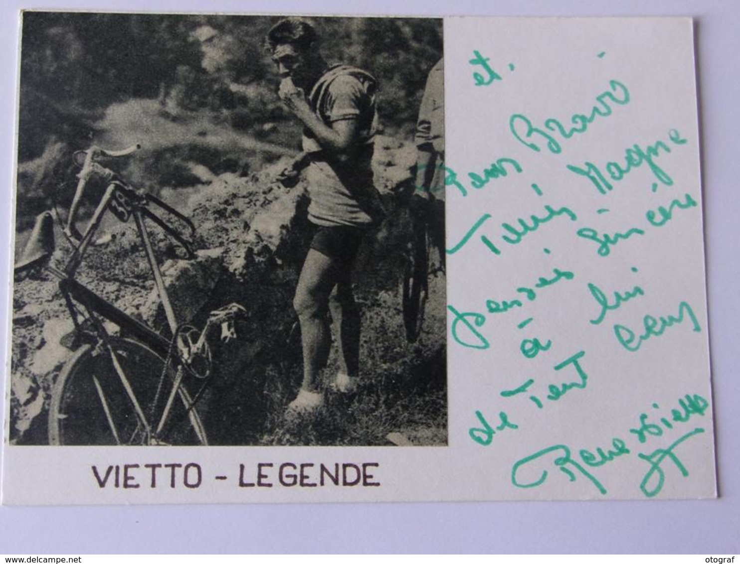 Carte Bristol - René VIETTO  - Signé / Hand Signed / Dédicace Authentique / Autographe - Cyclisme