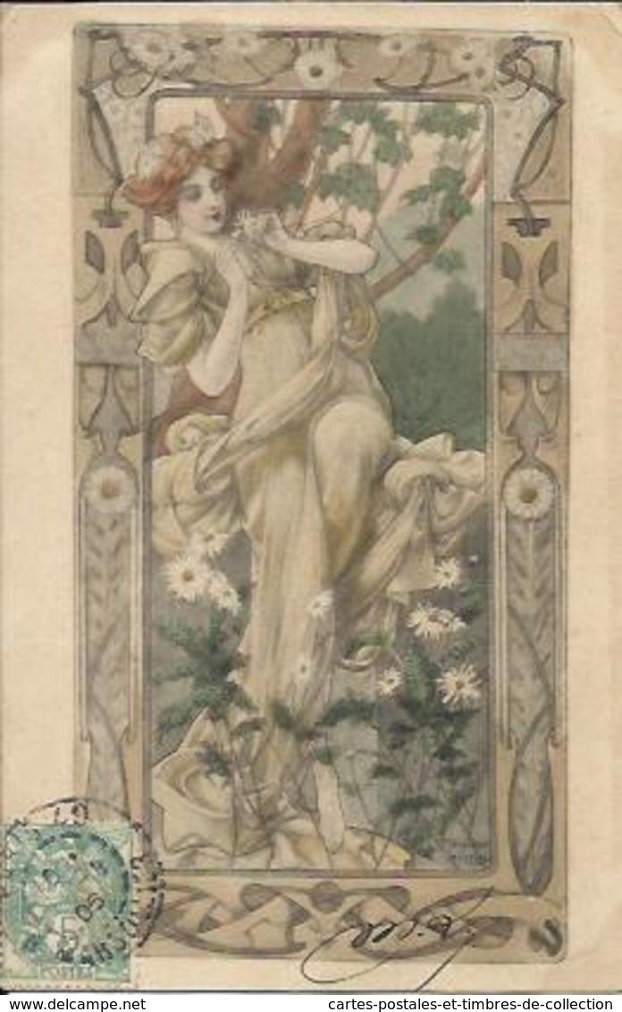 Jeune Femme Style Art Nouveau , Illustrateur :Pinkawa Anton , 1906 , Voir Scans - Pinkawa